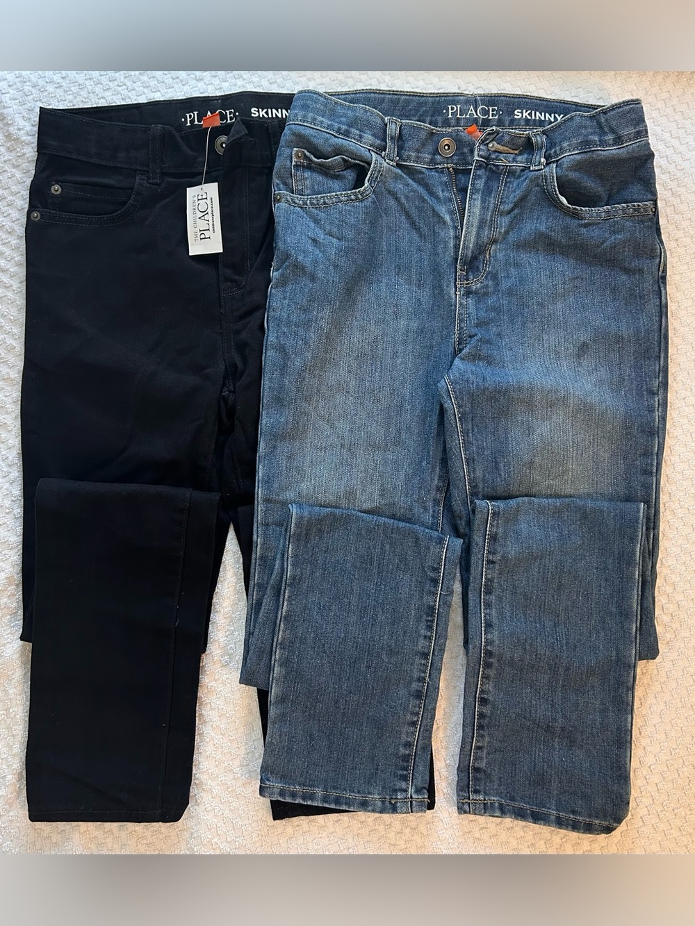 The Children's Place Skinny Jeans - Black & Blue Denim